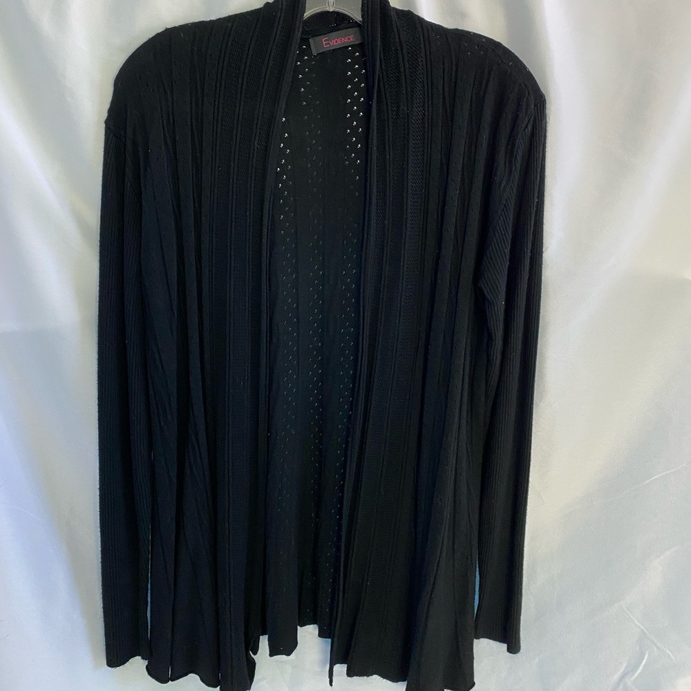 🌷3/$25🌷 Black pointelle knit open front cardigan